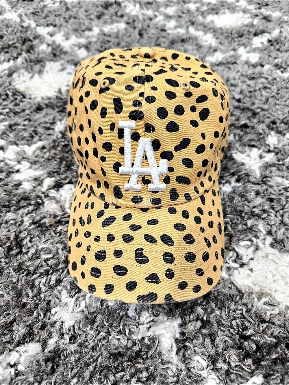 '47 Brand Los Angeles Dodgers MLB Womens Leopard Cheetah Print Strapback Hat Cap